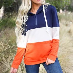 Colorblock Zip Hoodie
